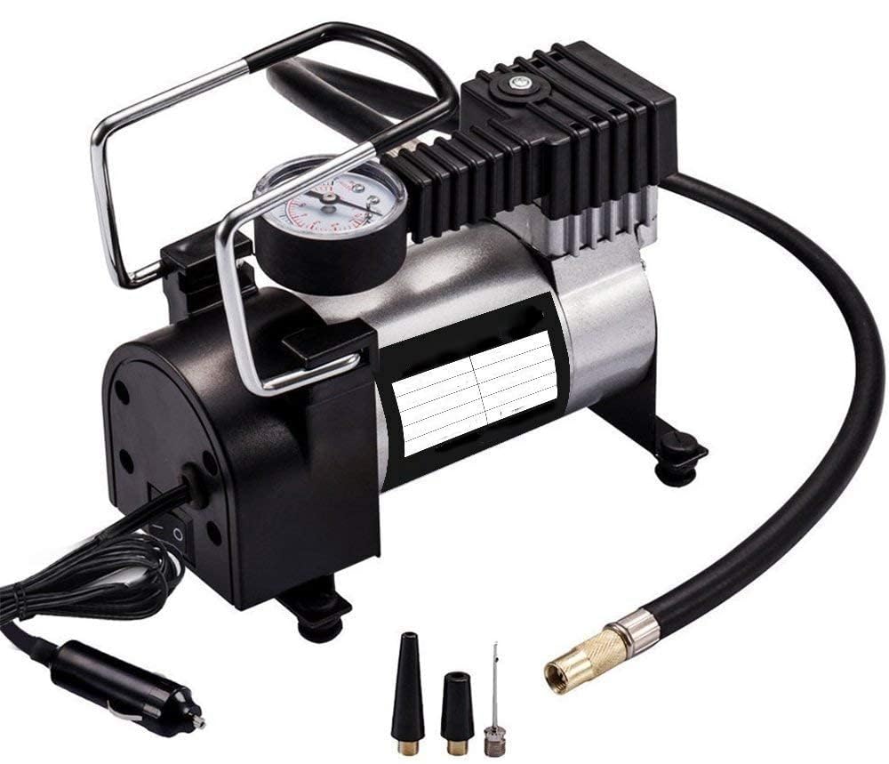 Tyre Air Inflator Pump for Car | Metal Body 12V | Single Cylinder | Electronic Car Tyre Inflator Pump Compressor M