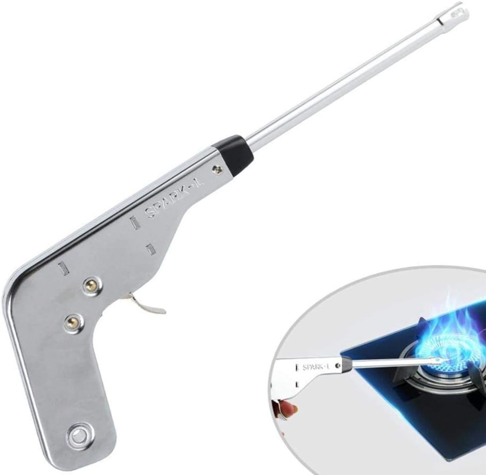 Gun Shape Electric Igniter Spark Gas Lighter for Kitchen Stove Steel