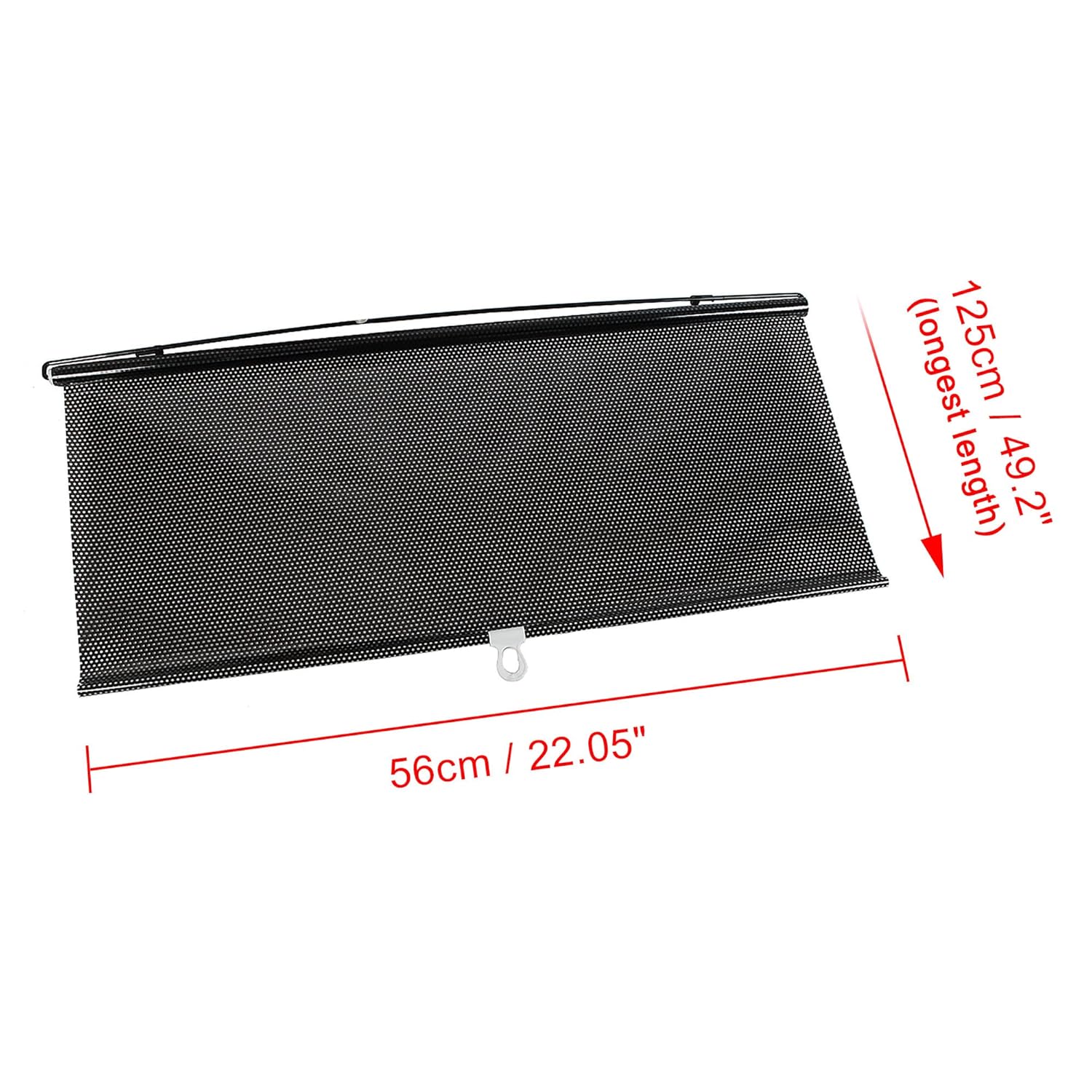 PVC Retractable Car Window Sun Shade Visor Windshield Roller Blind 125x58cm