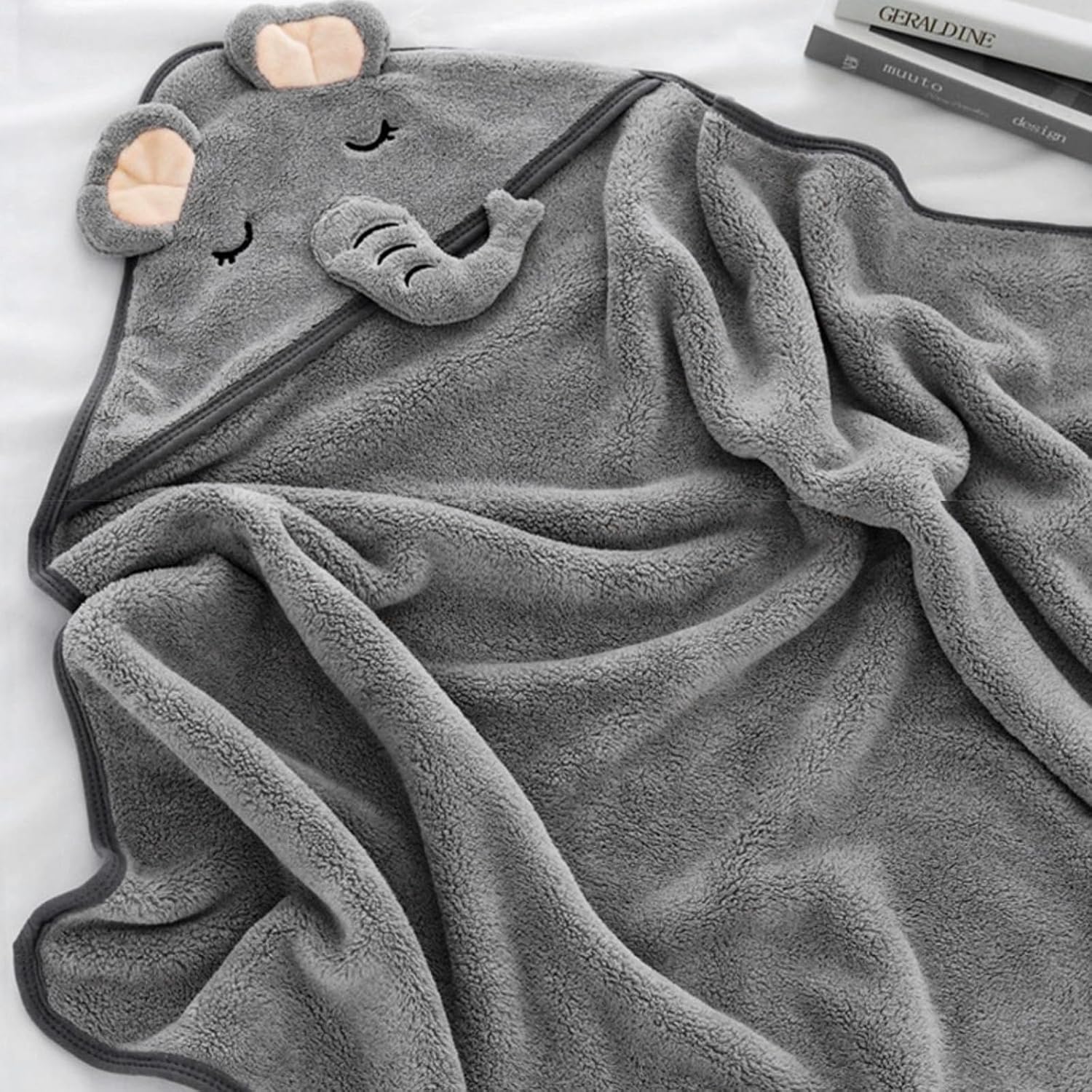 Hooded Baby Towel, Baby Bath Towel with Hood, Baby Bath Towels Wrap, Blanket for Baby, Baby Beach Towel, Hooded Bath Towels for Boy and Girl, Newborn,31.5"×31.5"