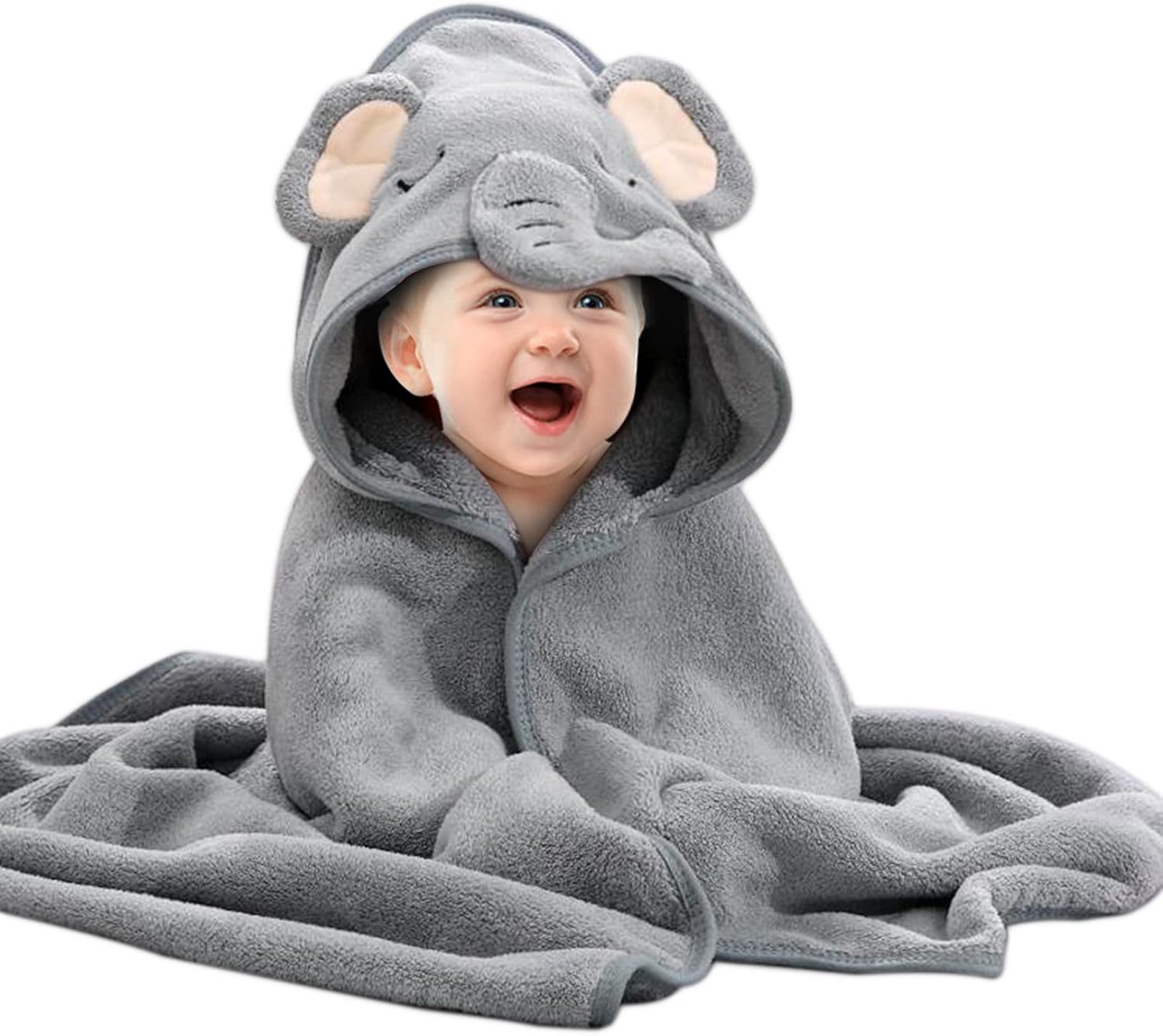 Hooded Baby Towel, Baby Bath Towel with Hood, Baby Bath Towels Wrap, Blanket for Baby, Baby Beach Towel, Hooded Bath Towels for Boy and Girl, Newborn,31.5"×31.5"