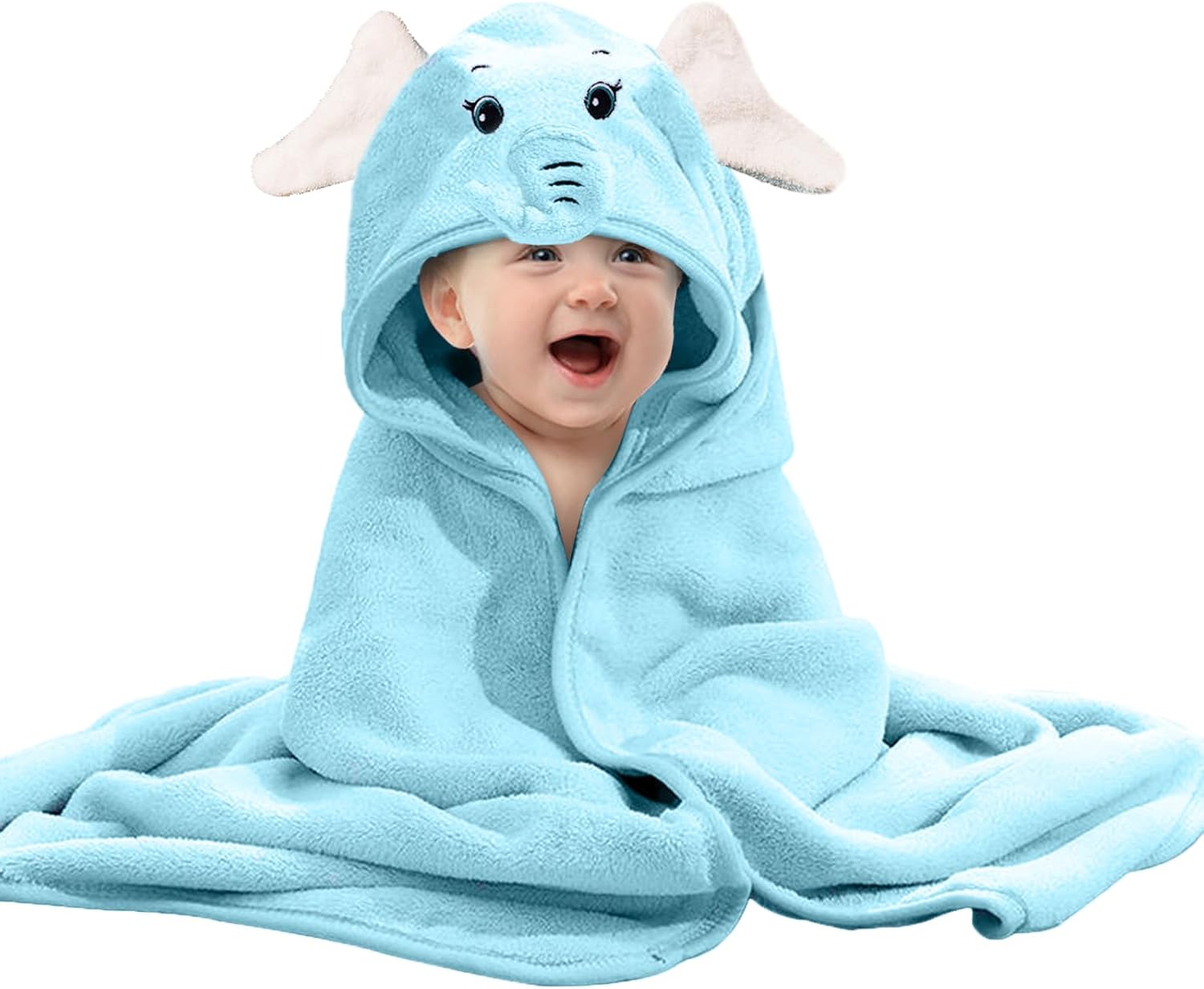 Hooded Baby Towel, Baby Bath Towel with Hood, Baby Bath Towels Wrap, Blanket for Baby, Baby Beach Towel, Hooded Bath Towels for Boy and Girl, Newborn,31.5"×31.5"