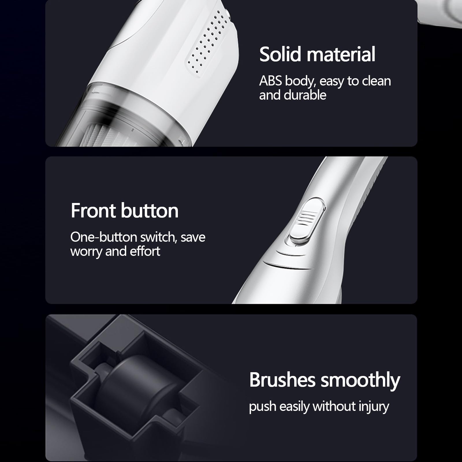 Vacuum Car Cleaner, Handheld Vacuum Lightweight 9000Pa High Power Multifunctional Cordless Portable Vacuums, Car Supplies for Bedrooms Vehicles Living Rooms Dorms Homes