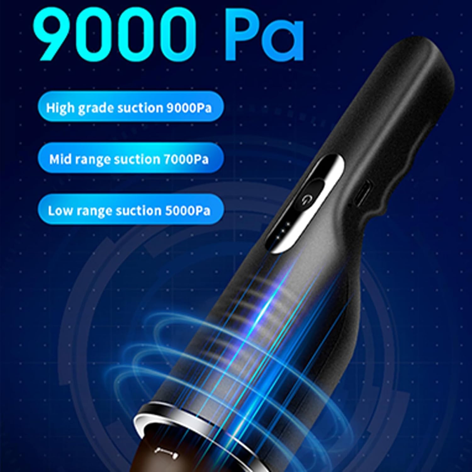 Vacuum Car Cleaner, Handheld Vacuum Lightweight 9000Pa High Power Multifunctional Cordless Portable Vacuums, Car Supplies for Bedrooms Vehicles Living Rooms Dorms Homes