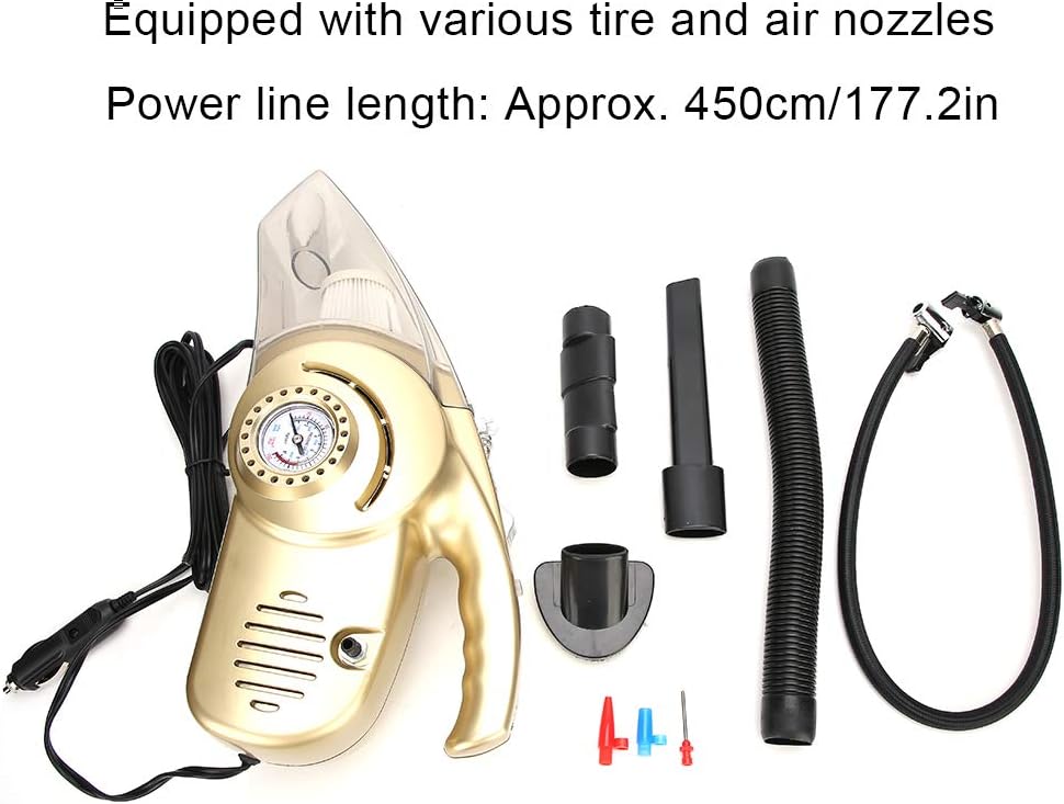 Powerful Cordless Car Vacuum Cleaner, Wet and Dry Dual Use Multifunction Air Pump Car Vehicle Cleaner Dust Collector,4 in 1 Wet and Dry, Dual Use, Multifunction, for Handheld Cleaning Car Detailing