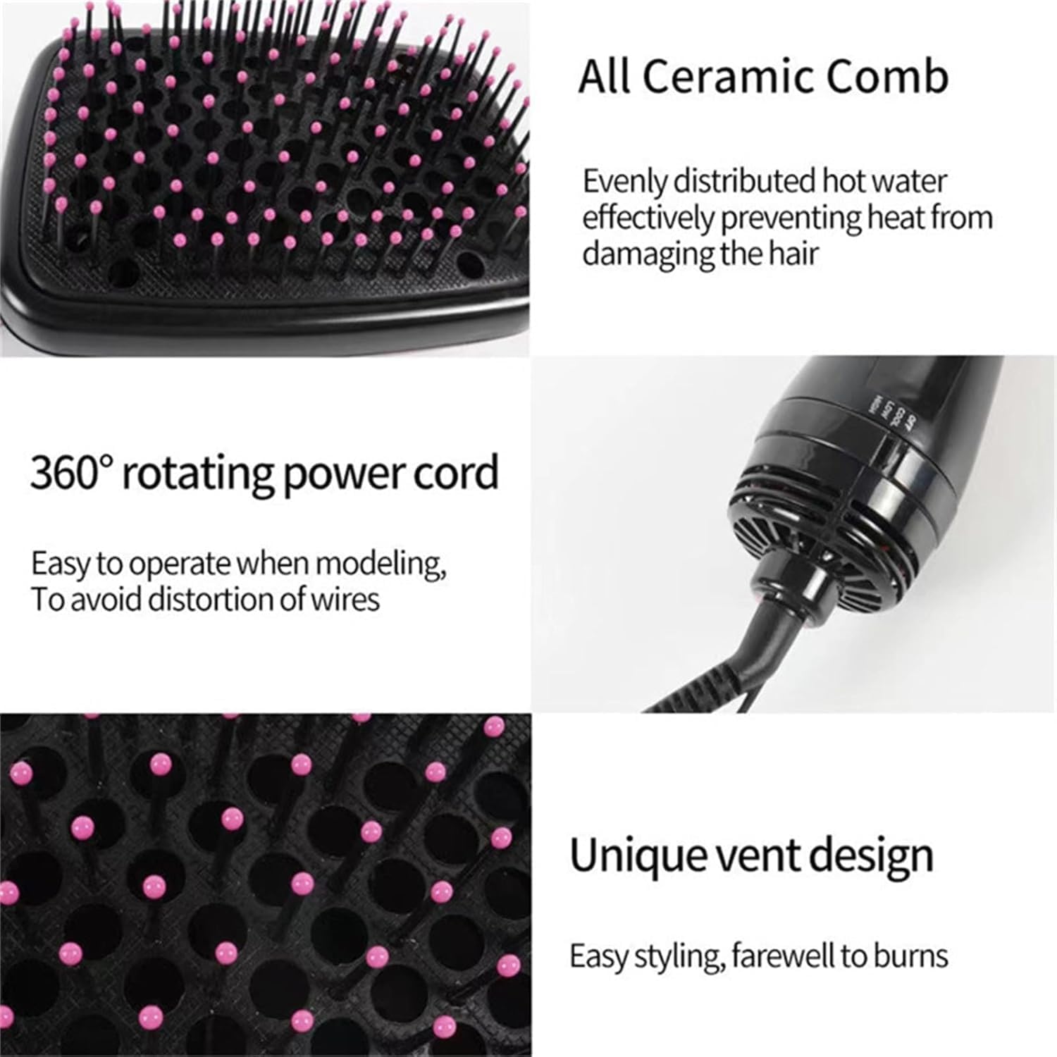 Comfort Comb Design Multifunctional Hair Dryer, 2 in 1 Hair Dryer Brush & Straightener Brush, 2-in-1 Straight Hair Comb, Fast Drying Hair Styling Tool