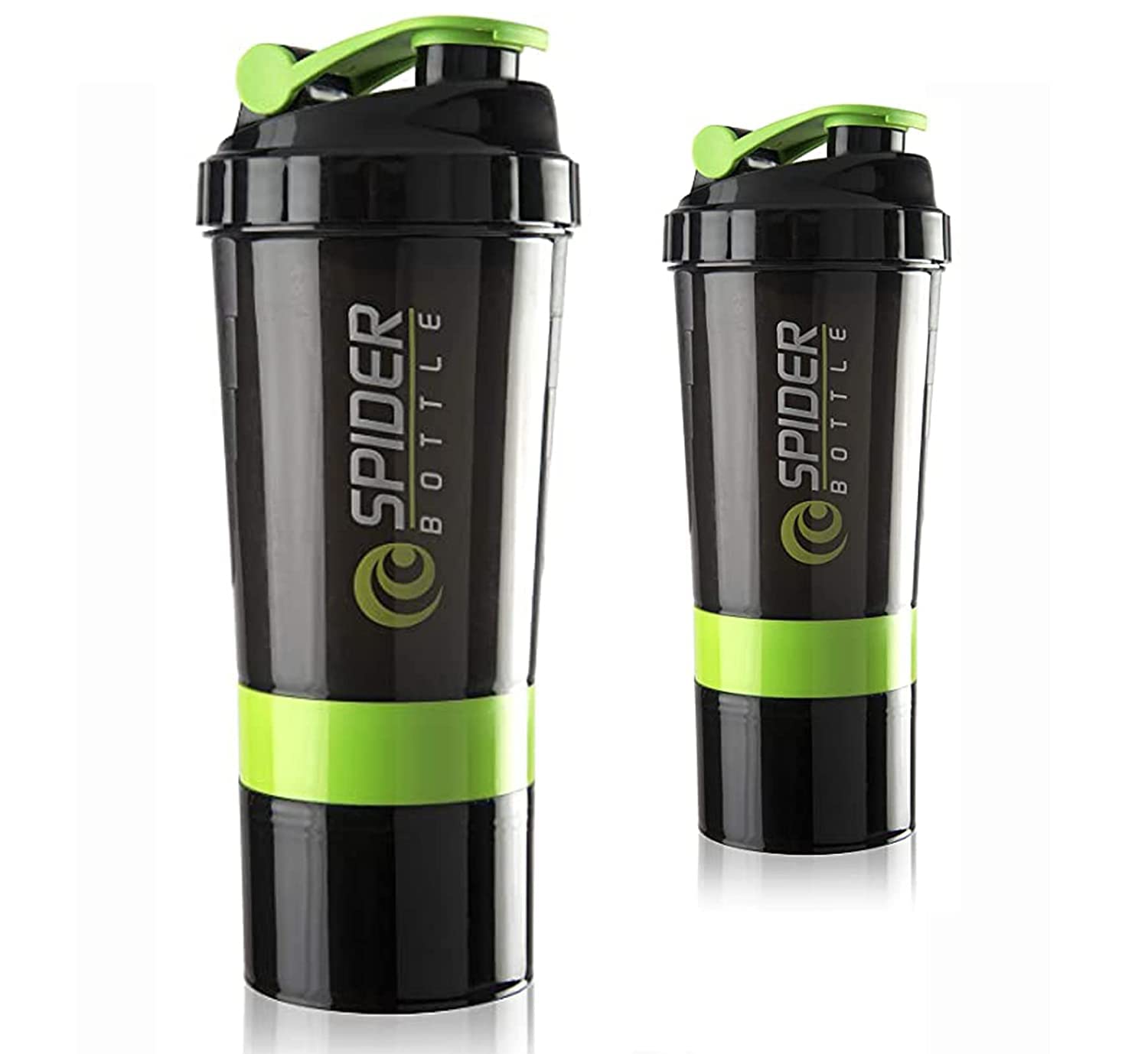 Premium Protein Shaker Bottle Combo with 2 Extra Compartment for Gym, Sports & Exercise l Shaker Bottle | Gym Shaker l Protein Shaker | Sipper Bottle 500 ML.