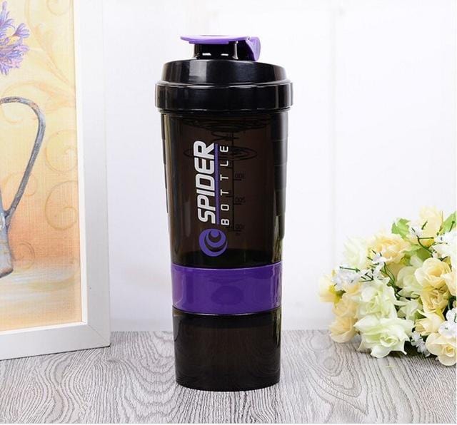 Premium Protein Shaker Bottle Combo with 2 Extra Compartment for Gym, Sports & Exercise l Shaker Bottle | Gym Shaker l Protein Shaker | Sipper Bottle 500 ML.