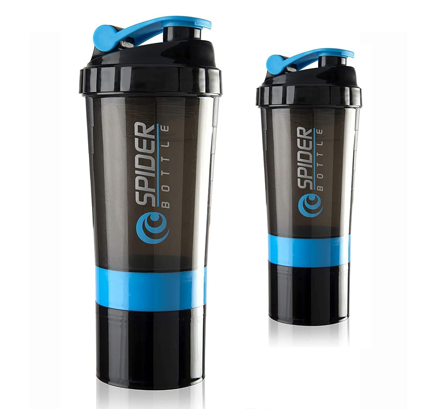 Premium Protein Shaker Bottle Combo with 2 Extra Compartment for Gym, Sports & Exercise l Shaker Bottle | Gym Shaker l Protein Shaker | Sipper Bottle 500 ML.