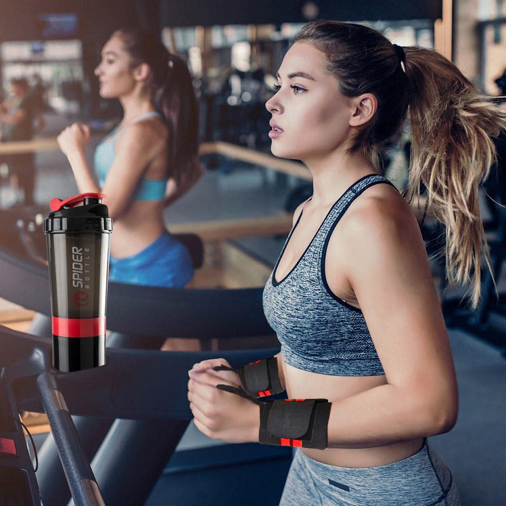 Premium Protein Shaker Bottle Combo with 2 Extra Compartment for Gym, Sports & Exercise l Shaker Bottle | Gym Shaker l Protein Shaker | Sipper Bottle 500 ML.