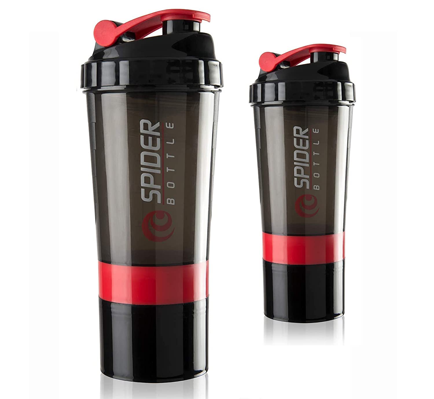 Premium Protein Shaker Bottle Combo with 2 Extra Compartment for Gym, Sports & Exercise l Shaker Bottle | Gym Shaker l Protein Shaker | Sipper Bottle 500 ML.