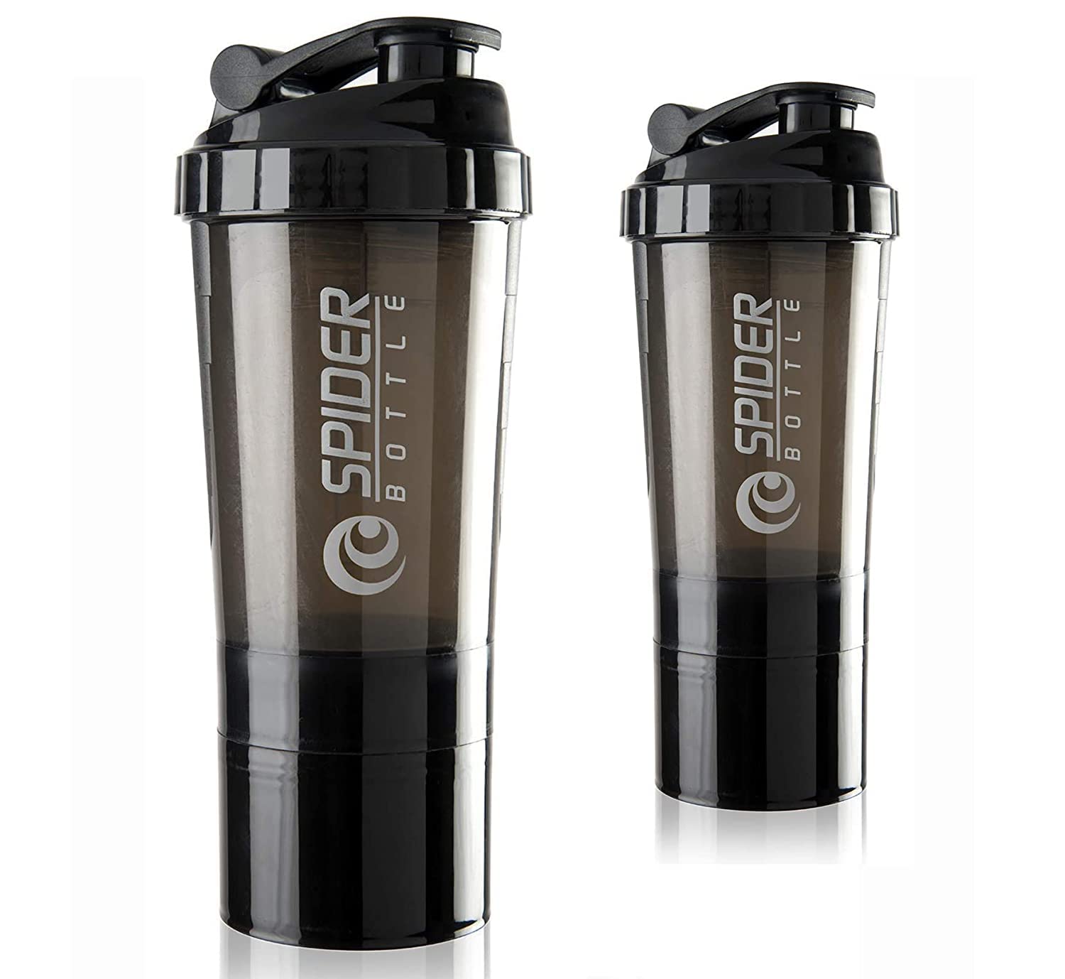 Premium Protein Shaker Bottle Combo with 2 Extra Compartment for Gym, Sports & Exercise l Shaker Bottle | Gym Shaker l Protein Shaker | Sipper Bottle 500 ML.