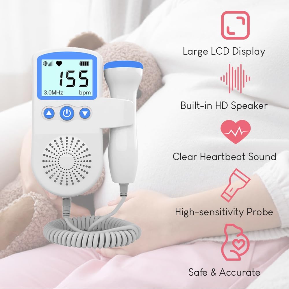 Baby Movement Monitor for Mother-to-be, Doppler Accessories for Home Use Only - No battery included