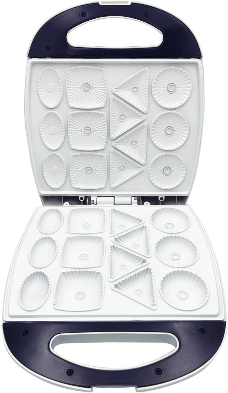 HOMETIME CLASSIC COOKIE MAKER. 1200W 13pcs Mini Pies Or Cake Maker. Non-stick baking plates for easy cleaning