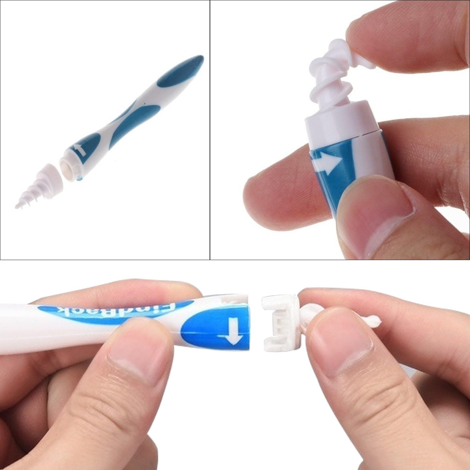 Smart Swab Silicone Easy Earwax Removal with 16 Replacement Disposable Soft Tips/Ear Wax
