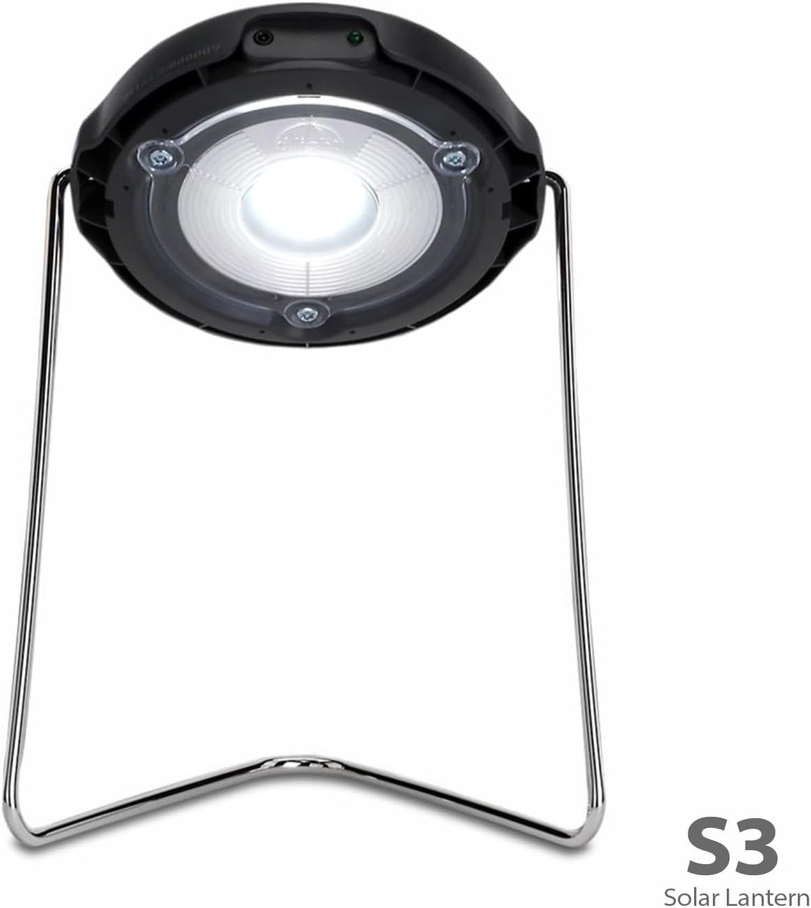 Solar Powered LED Solar Lantern; Emergency Light with Adjustable Stand, Portable Rechargeable Lamp for Power Outages, Camping & Outdoor Use