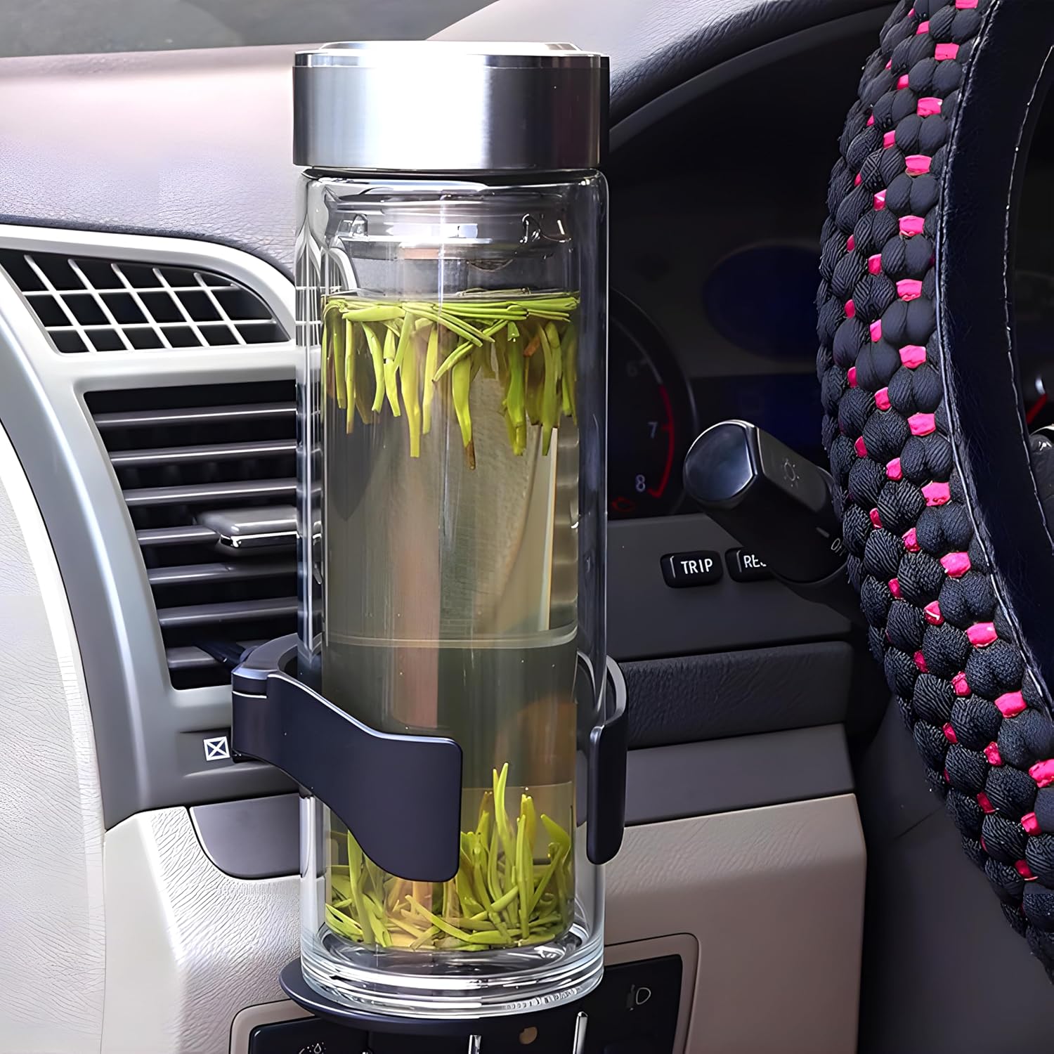 Car Cup Holder Can Holder Water Bottle Holder Coffee Cup Holder Car Ventilation Holder for Car Universal Multifunction Adjustable Stable Black