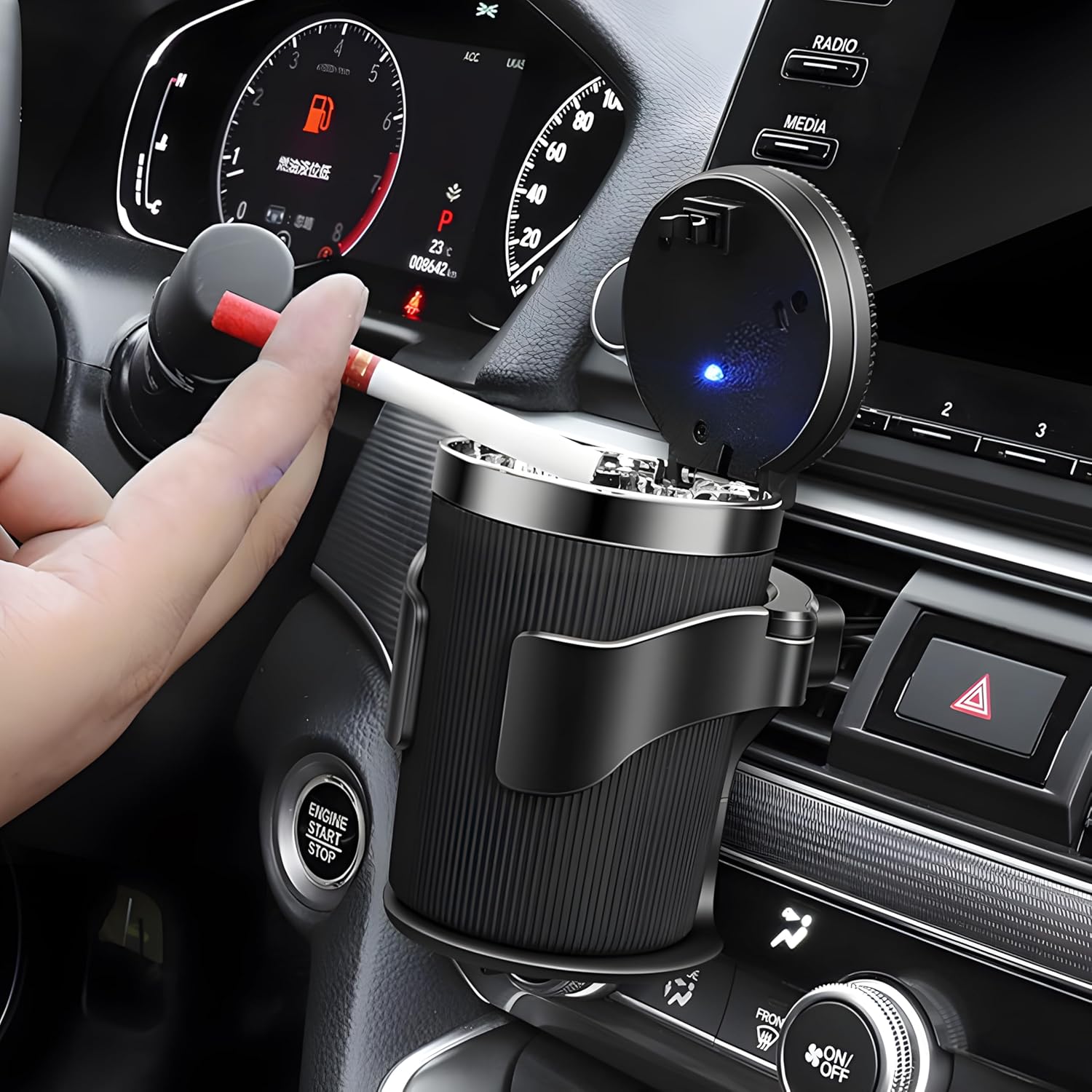 Car Cup Holder Can Holder Water Bottle Holder Coffee Cup Holder Car Ventilation Holder for Car Universal Multifunction Adjustable Stable Black