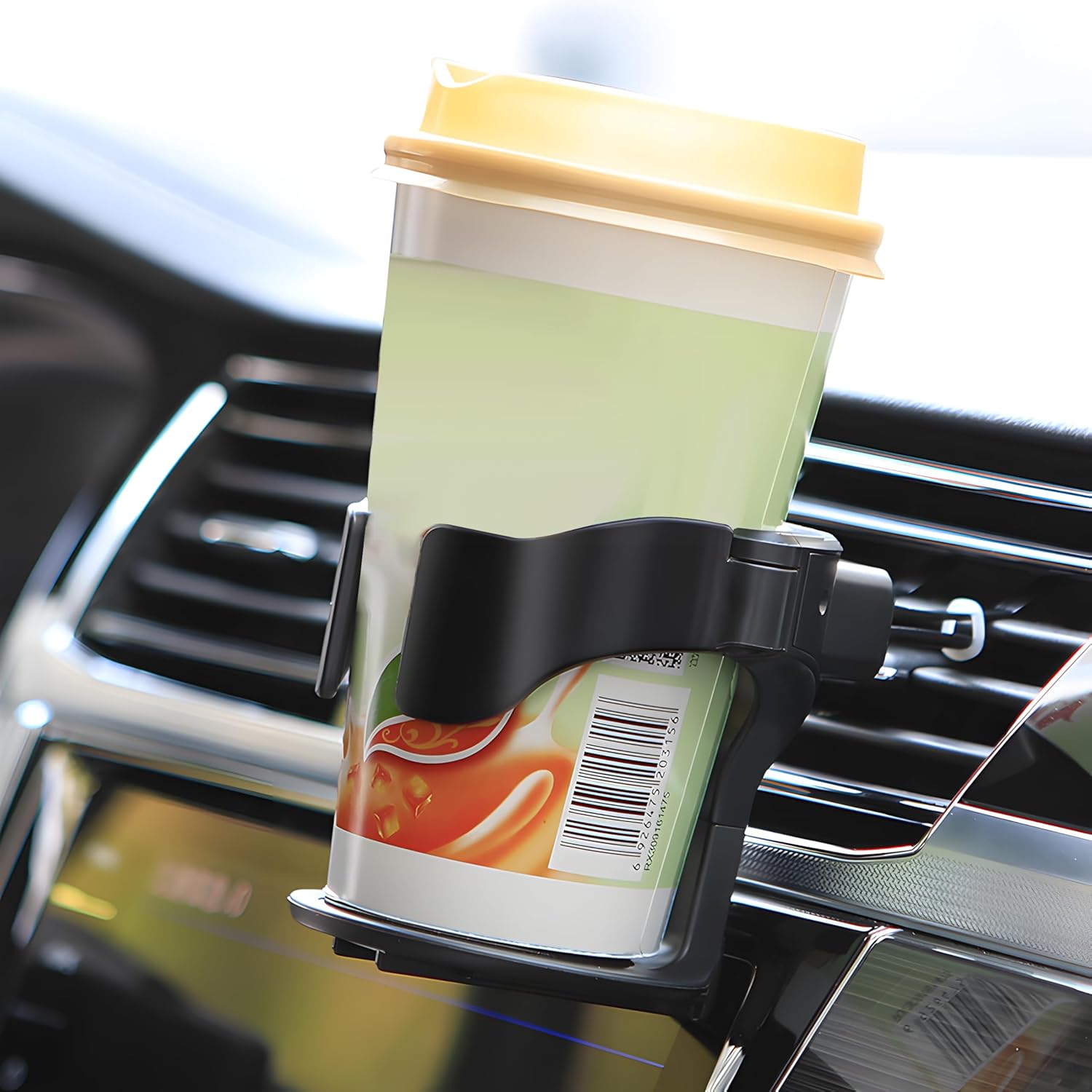 Car Cup Holder Can Holder Water Bottle Holder Coffee Cup Holder Car Ventilation Holder for Car Universal Multifunction Adjustable Stable Black
