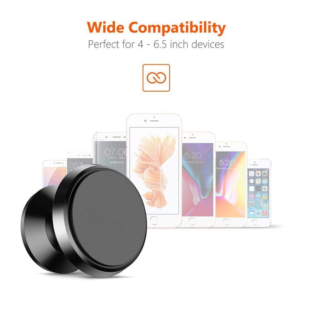 Metal Universal Dashboard Mount Magnetic Mobile Holder for Car with 360 Degree Rotation Compatible for OnePlus Mi Samsung Galaxy iPhone Oppo for Mobile Cell Phone Devices Upto 4.5 inches