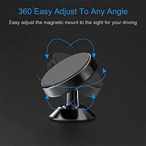 Metal Universal Dashboard Mount Magnetic Mobile Holder for Car with 360 Degree Rotation Compatible for OnePlus Mi Samsung Galaxy iPhone Oppo for Mobile Cell Phone Devices Upto 4.5 inches