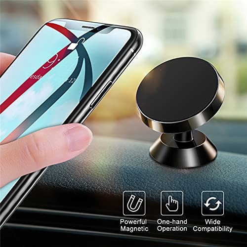 Metal Universal Dashboard Mount Magnetic Mobile Holder for Car with 360 Degree Rotation Compatible for OnePlus Mi Samsung Galaxy iPhone Oppo for Mobile Cell Phone Devices Upto 4.5 inches