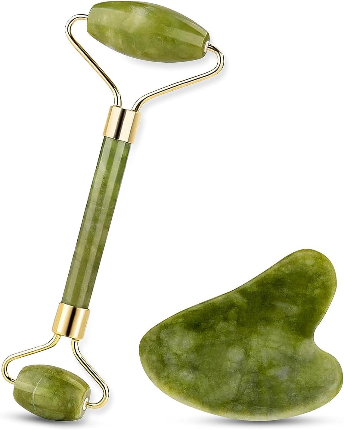 Jade Roller for Face Natural Facial Roller Massage Tools for Eyes, Neck, Body-Anti Wrinkles Aging