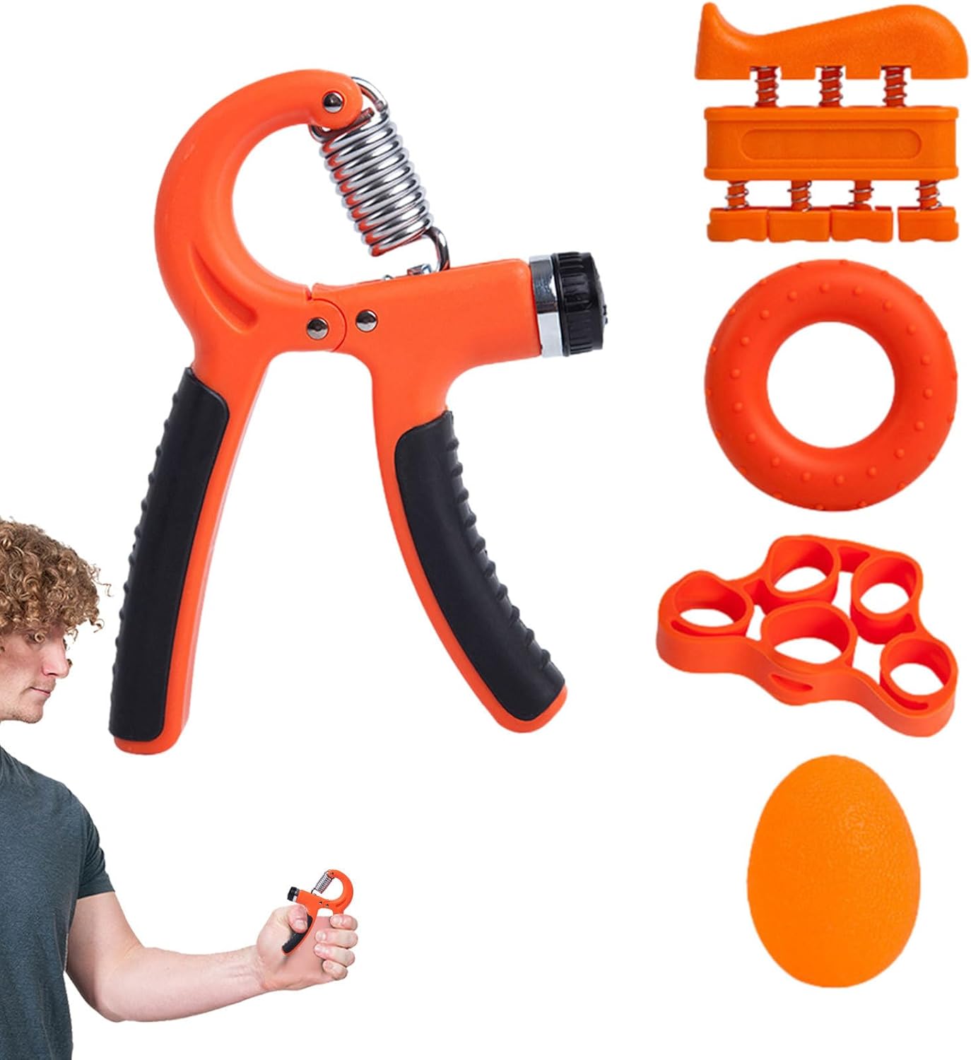 Adjustable Resistance Hand Gripper, Heavy Duty Adjustable Hand Exerciser for Finger Dexterity, Grip Strengtheners for Rock Climbers, Drummers, Guitarists, Wrestlers, Softball Pitchers