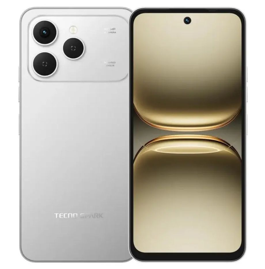 [New Year Sale] TECNO Spark 40 256GB+16(8+8)GB 6.67" Dual SIM 50MP Camera 8MP Selfie HUge 5200mAh Battery 45W Fast Charging IP64 Rated Side Fingerprint Unlock Free Link Call Android 15 AI Smartphone