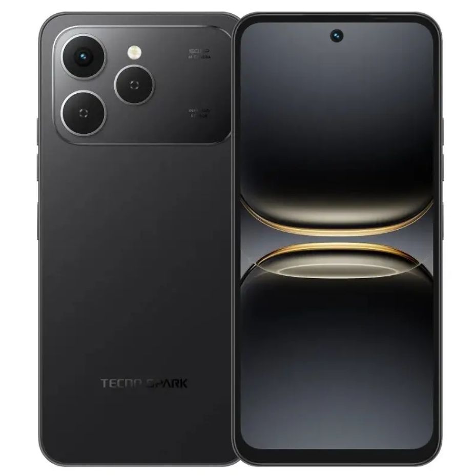 [New Year Sale] TECNO Spark 40 256GB+16(8+8)GB 6.67" Dual SIM 50MP Camera 8MP Selfie HUge 5200mAh Battery 45W Fast Charging IP64 Rated Side Fingerprint Unlock Free Link Call Android 15 AI Smartphone