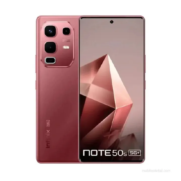 [Brand New] Infinix Note 50S 5G 256GB+8GB 6.78" 144Hz AMOLED Display (64+2)MP Rear Camera 13MP Selfie 5500mAh Battery 45W Charging Dual SIM IP64 On-Screen Fingerprint Android AI Smartphone