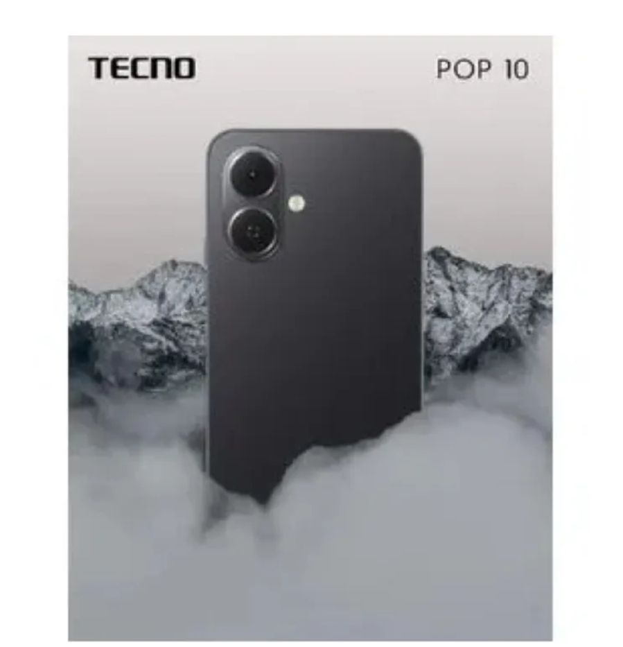 [Hot Deals 🔥🔥🔥] TECNO Pop 10 64GB+6(3+3)GB 6.67" IPS LCD 120Hz Display Dual SIM 13MP Rear Camera 8MP Selfie 5000mAh Battery 15W Fast Charging IP64 Rated Android 15 AI Smartphone