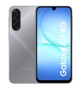 Samsung Galaxy A17 256+8GB 6.7" 90Hz Super AMOLED Display 50MP Camera 5000mAh Battery 25W Fast Charging Dual SIM IP54 Android 14+(6 Major Updates) Side-Mounted Fingerprint Face-unlock AI Smartphone