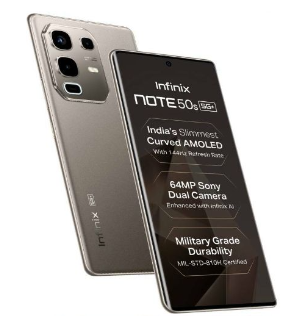 Infinix Note 50s 256+8GB 6.7" 144Hz AMOLED Display 64MP Camera 5500mAh Battery 45W Fast Charging Dual SIM IP 64 Water & Dust Resistance Android 15 On-Screen Fingerprint AI Smartphone