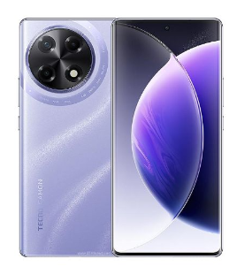 Tecno Camon 30s 128+6GB 6.6" 120Hz Curved AMOLED Display 50MP Camera 5000mAh Battery 33W Fast Charging Dual SIM IP 53 Water & Dust Resistance Android 14 Side-Mounted Fingerprint AI Smartphone