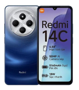 Xiaomi Redmi 14C 6+128GB 6.9" 120Hz IPS LCD Display 50MP Camera 5160mAh Battery 18W Fast Charging Dual SIM IP54 Splash & Dust Resistance Android 14 Side-Mounted Fingerprint AI Smartphone