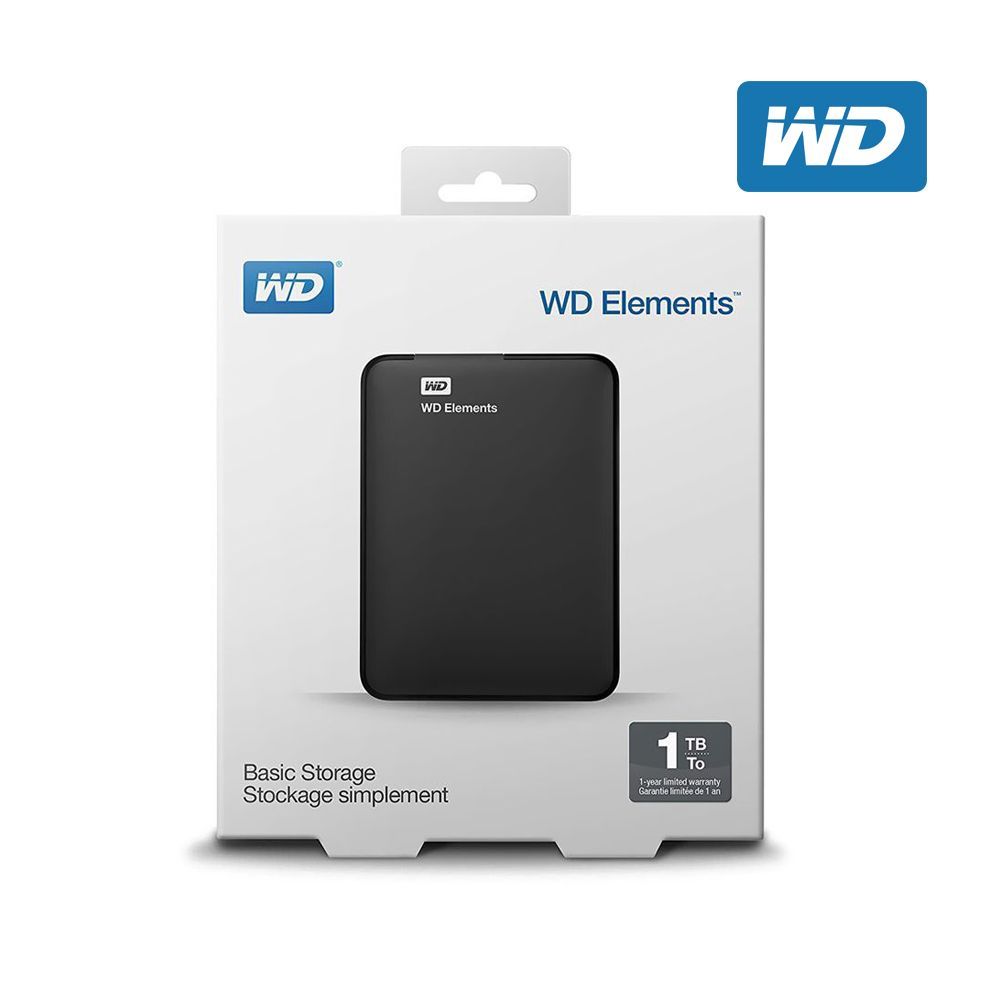 Western Digital External Hard Drive – Portable USB Storage for Laptop & Desktop Backup, Available in 1TB, 500GB and 320GB Capacities, Slim Durable Design for Reliable High-Speed Data Transfer