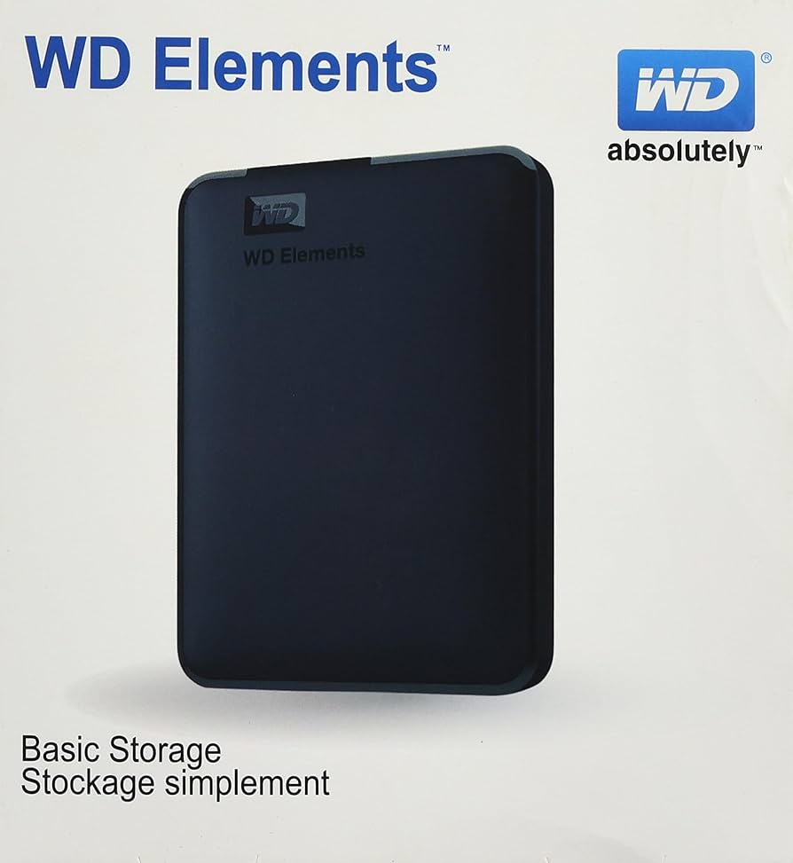 Western Digital External Hard Drive – Portable USB Storage for Laptop & Desktop Backup, Available in 1TB, 500GB and 320GB Capacities, Slim Durable Design for Reliable High-Speed Data Transfer