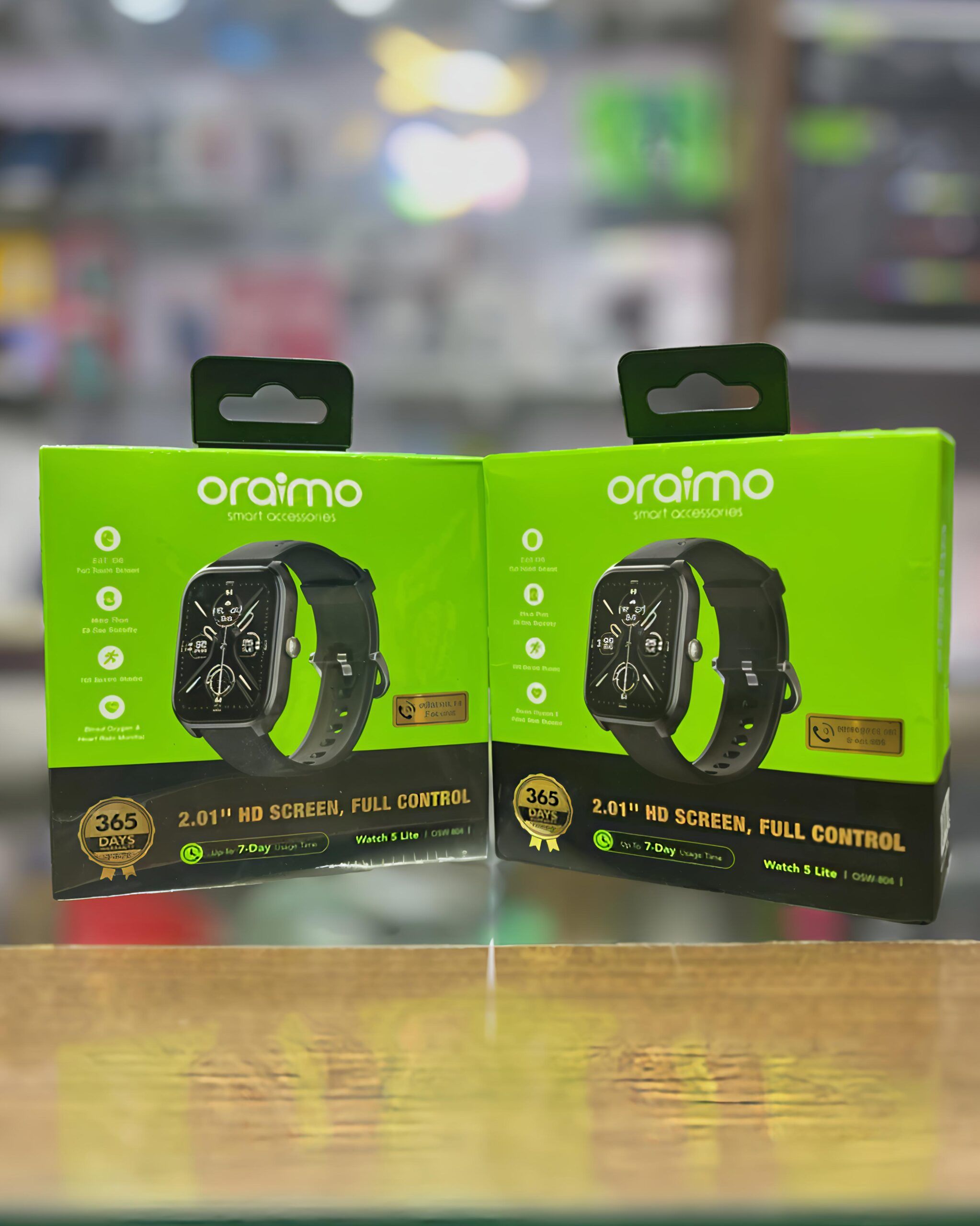 Oraimo Watch 5 Lite SmartWatch – Full Touch Display, Fitness Tracking, Heart Rate Monitor, Sleep Tracking, Waterproof Build, Long Battery Life and Smart Notifications for Daily Active Lifestyle