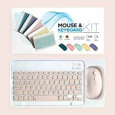 Bluetooth Keyboard and Mouse Combo – Wireless Compact Keyboard with Smooth Optical Mouse, Stable Bluetooth Connectivity, Rechargeable Design, Quiet Keys, Ideal for Laptop, Tablet and PC Use