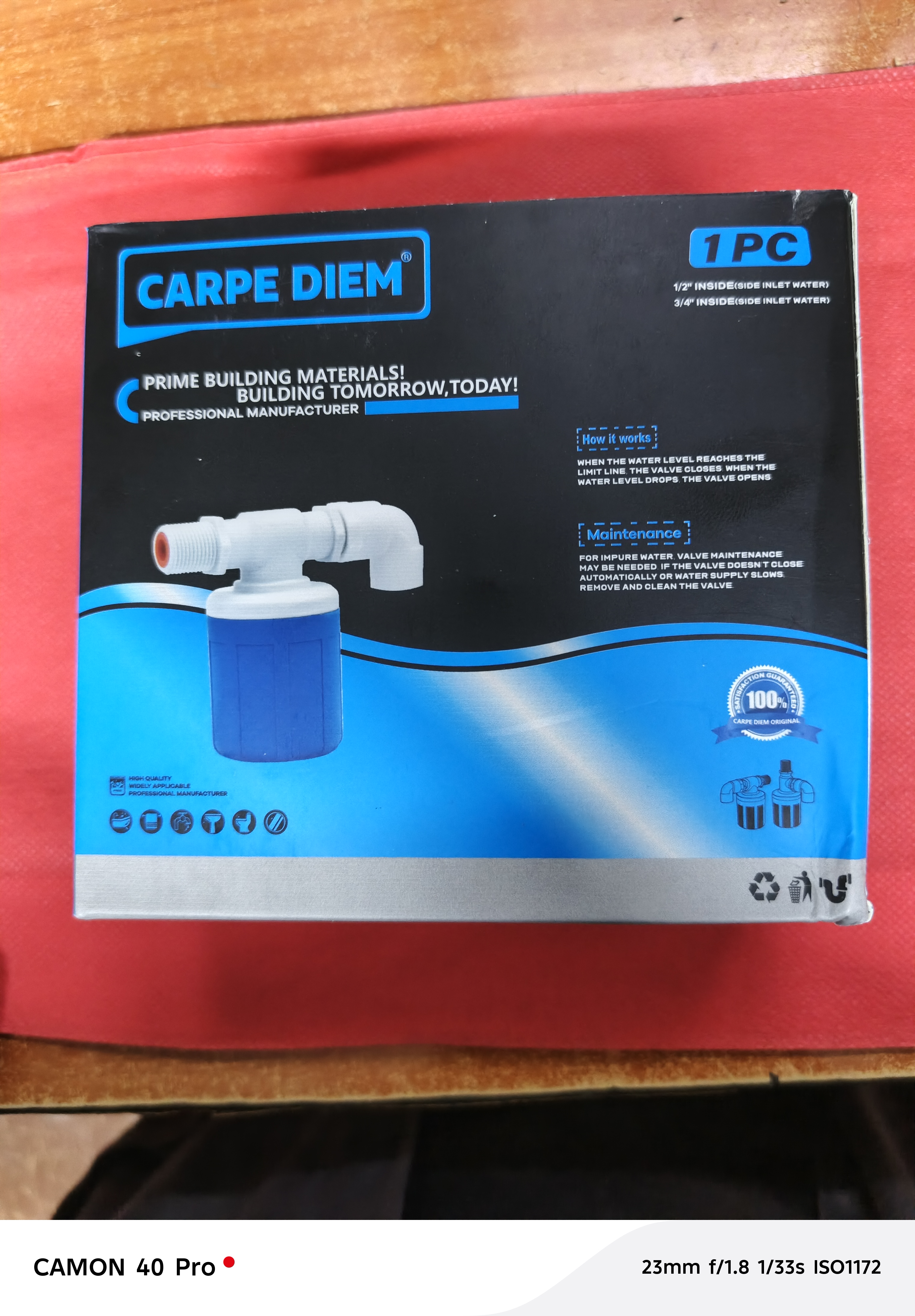 water floating ball valve