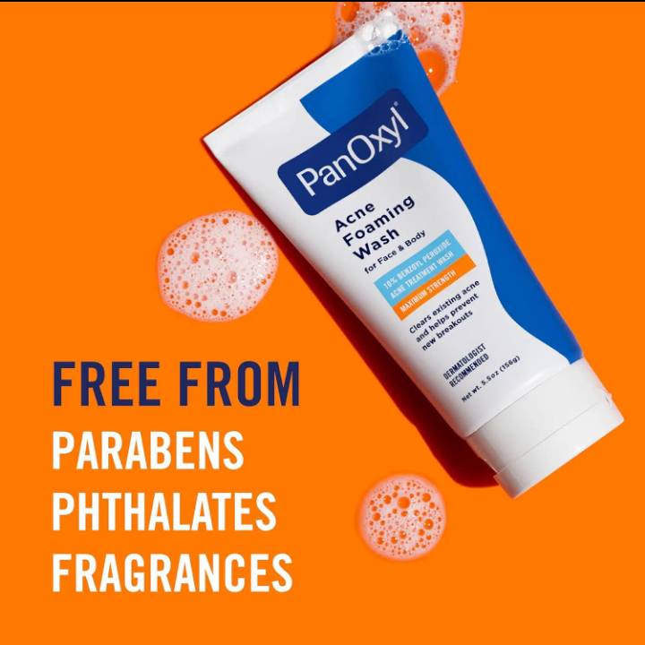 PanOxyl Acne Creamy Wash 4% Benzoyl Peroxide Face & Body Cleanser – Clears Acne & Prevents