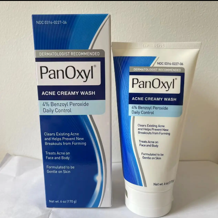 PanOxyl Acne Creamy Wash 4% Benzoyl Peroxide Face & Body Cleanser – Clears Acne & Prevents