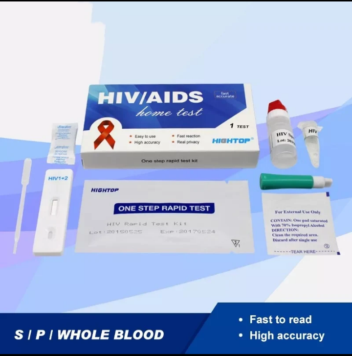 HIGHTOP One-Step Rapid HIV Home Test Kit – Fast, Accurate, Private Self-Check Includes Test Strip, Lancet, Buffer, Swab