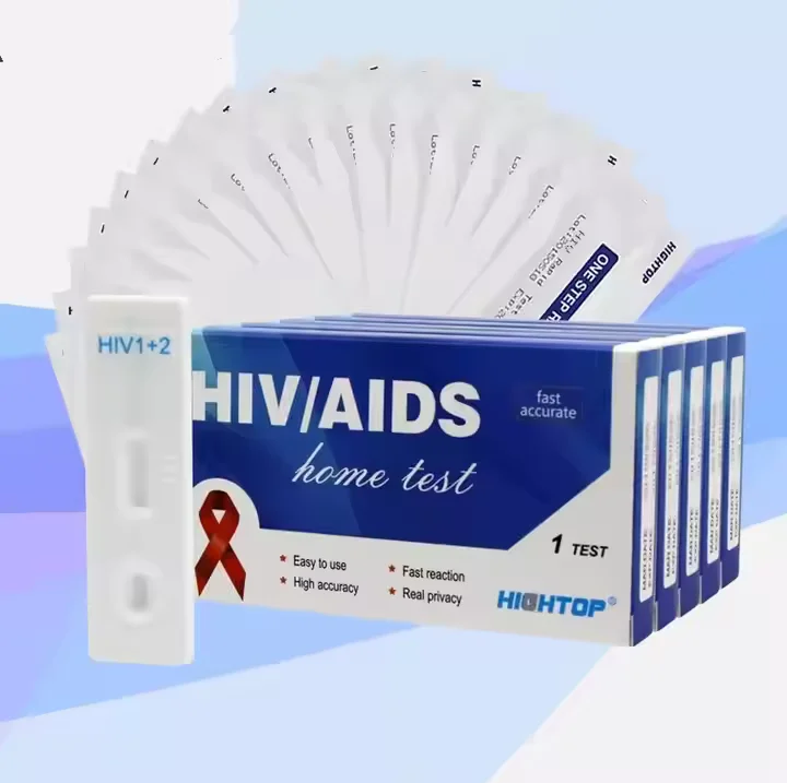 HIGHTOP One-Step Rapid HIV Home Test Kit – Fast, Accurate, Private Self-Check Includes Test Strip, Lancet, Buffer, Swab