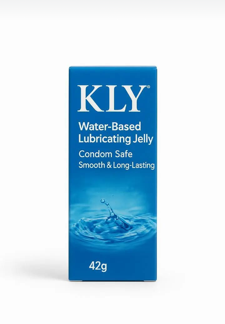 KLY Water-Based Lubricating Jelly - Condom Safe, Smooth and Long-Lasting Personal Gel 42g