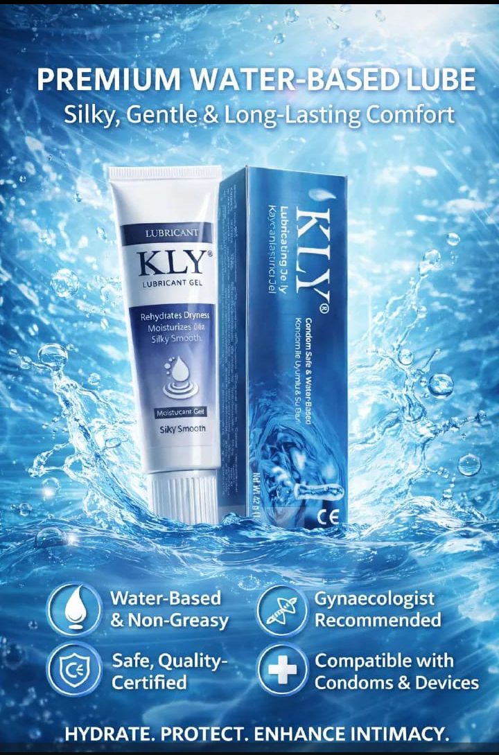 KLY Water-Based Lubricating Jelly - Condom Safe, Smooth and Long-Lasting Personal Gel 42g