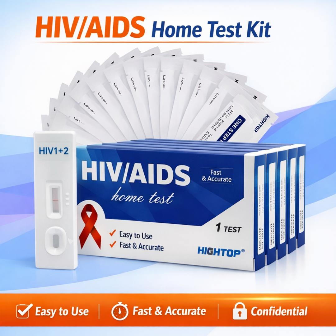 HIGHTOP One-Step Rapid HIV Home Test Kit – Fast, Accurate, Private Self-Check Includes Test Strip, Lancet, Buffer, Swab