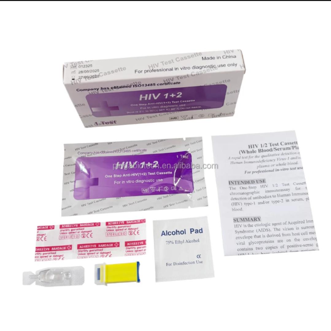 HIV 1+2 Rapid Test Kit Home Self Testing Blood Diagnostic Kit Accurate Results