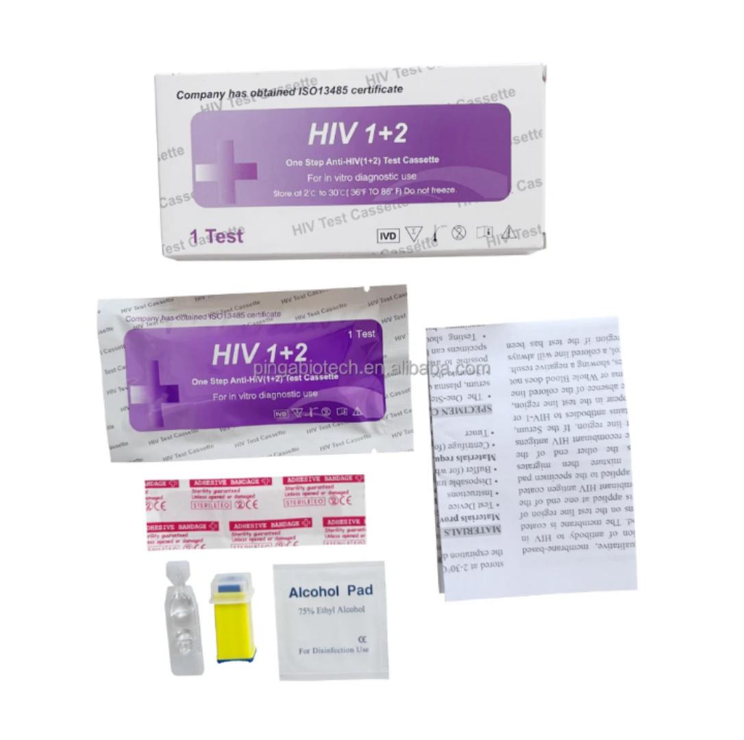 HIV 1+2 Rapid Test Kit Home Self Testing Blood Diagnostic Kit Accurate Results